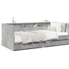 Image de vidaXL Lit de jour avec tiroirs sans matelas gris béton 100x200 cm