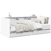 Image de vidaXL Lit de jour avec tiroirs sans matelas blanc 90x190 cm