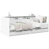 Image de vidaXL Lit de jour avec tiroirs sans matelas blanc 75x190 cm