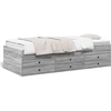 Image de vidaXL Lit de jour avec tiroirs sans matelas Gris Sonoma 100x200 cm