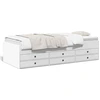 Image de vidaXL Lit de jour avec tiroirs sans matelas blanc 90x190 cm