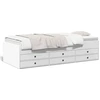 Image de vidaXL Lit de jour avec tiroirs sans matelas blanc 75x190 cm