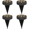 Image de vidaXL Lampes solaires au sol avec piquet de terre 4 pcs. Blanc chaud