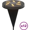 Image de vidaXL Lampes solaires au sol avec piquet de terre 12 pcs. Blanc chaud