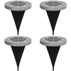 Image de vidaXL Lampes solaires au sol avec piquet de terre 4 pcs. Blanc chaud