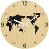Image de vidaXL Horloge murale jaune et noire Ø30 cm Bois composite