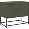 Image de vidaXL Armoire TV vert olive 68,5x39x60,5 cm Acier