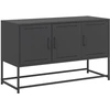 Image de vidaXL Armoire TV noire 100,5x39x60,5 cm Acier