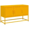 Image de vidaXL Armoire TV jaune moutarde 100,5x39x60,5 cm Acier