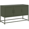 Image de vidaXL Armoire TV vert olive 100,5x39x60,5 cm Acier