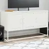 Image de vidaXL Armoire TV blanche 100,5x39x60,5 cm Acier