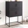 Image de vidaXL Sideboard noir 68,5x38,5x107 cm acier
