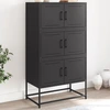 Image de vidaXL Sideboard noir 68,5x38,5x123,5 cm acier