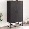 Image de vidaXL Highboard noir 68,5x38,5x123,5 cm acier