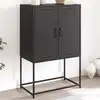 Image de vidaXL Highboard noir 68,5x38,5x107 cm acier