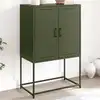 Image de vidaXL Highboard vert olive 68,5x38,5x107 cm acier