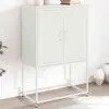 Image de vidaXL Highboard blanc 68,5x38,5x107 cm acier