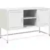 Image de vidaXL Armoire TV blanche 100,5x39x60,5 cm Acier