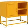 Image de vidaXL Armoire TV jaune moutarde 68x39x60,5 cm Acier