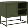 Image de vidaXL Armoire TV vert olive 68x39x60,5 cm Acier