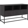 Image de vidaXL Armoire TV noire 100,5x39x60,5 cm Acier