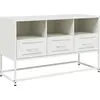 Image de vidaXL Armoire TV blanche 100,5x39x60,5 cm Acier