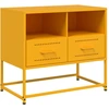 Image de vidaXL Armoire TV jaune moutarde 68x39x60,5 cm Acier