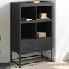 Image de vidaXL Highboard noir 68x39x111,5 cm acier