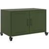 Image de vidaXL Armoire TV vert olive 68x39x43,5 cm Acier