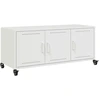 Image de vidaXL Armoire TV blanc 100,5x39x43,5 cm Acier laminé à froid