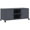 Image de vidaXL Armoire TV anthracite 100,5x39x43,5 cm Acier