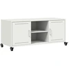 Image de vidaXL Armoire TV blanche 100,5x39x43,5 cm Acier