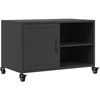 Image de vidaXL Armoire TV noire 68x39x43,5 cm Acier