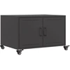 Image de vidaXL Table basse noire 68x50x43,5 cm acier