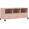 Image de vidaXL Armoire TV rose 100,5x39x43,5 cm Acier