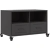 Image de vidaXL Armoire TV noire 68x39x43,5 cm Acier