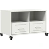 Image de vidaXL Armoire TV blanche 68x39x43,5 cm Acier