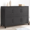 Image de vidaXL Sideboard noir 100,5x39x72 cm acier