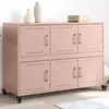 Image de vidaXL Sideboard Rosa 100,5x39x72 cm Acier