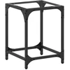 Image de vidaXL Table basse avec plateau en verre Transparent 30x30x40 cm Acier