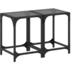 Image de vidaXL Tables basses avec plateau en verre 2 pcs. noir 30x30x40 cm acier