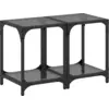 Image de vidaXL Tables basses avec plateau en verre 2 pcs. noir 30x30x40 cm acier