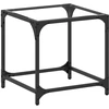 Image de vidaXL Table basse avec plateau en verre Transparent 40x40x40 cm Acier