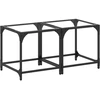 Image de vidaXL Tables basses avec plateau en verre 2 pcs. Transparent 40x40x40 cm Acier