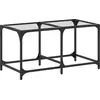 Image de vidaXL Table basse avec plateau en verre Transparent 78,5x40x40 cm Acier