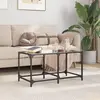 Image de vidaXL Table basse avec plateau en verre noir 78,5x40x40 cm acier