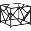 Image de vidaXL Table basse avec plateau en verre Transparent 50x50x41 cm Acier