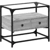 Image de vidaXL Armoire TV avec plateau en verre Gris Sonoma 60x35x51 cm Bois composite