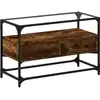 Image de vidaXL Armoire TV avec plateau en verre chêne fumé 80x35x51cm Bois composite