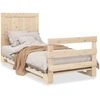 Image de vidaXL Lit en bois massif avec tête de lit 90x200 cm pin